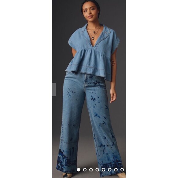 Manel Villalonga Eventide Trouser High-Rise Wide-Leg Jeans - Picture 2 of 9